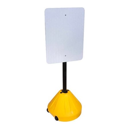 Joseph Struhl Co Magic Master Next Generation Rolling Yellow Sign Base w/ 58" Pole PP2-YL-58P